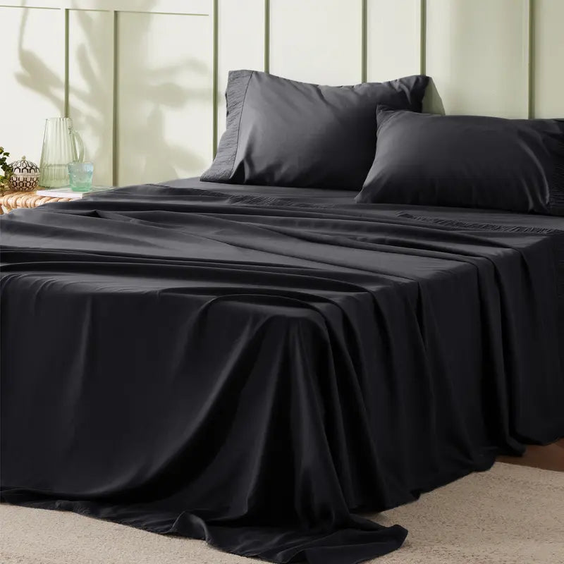 Solid Microfiber Plain Bedsheet Sets