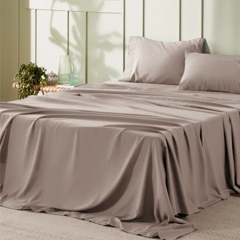 Solid Microfiber Plain Bedsheet Sets