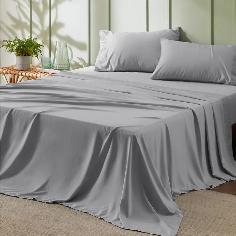 Solid Microfiber Plain Bedsheet Sets