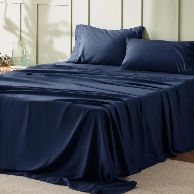 Solid Microfiber Plain Bedsheet Sets