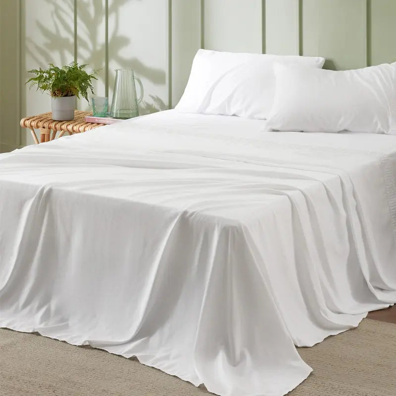 Solid Microfiber Plain Bedsheet Sets